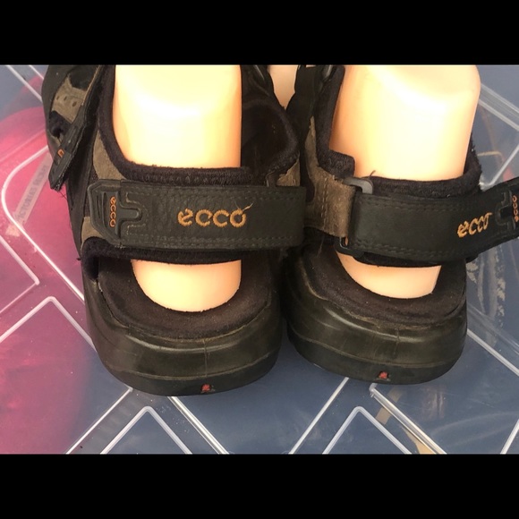 ECCO Men\'s Receptor Black Leather  Sandals Size 11 main image 10